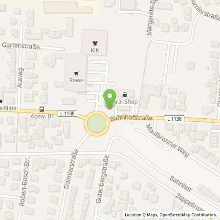 Standortübersicht der Tankstelle Stadtwerke Ludwigsburg-Kornwestheim GmbH in 71706 Markgröningen