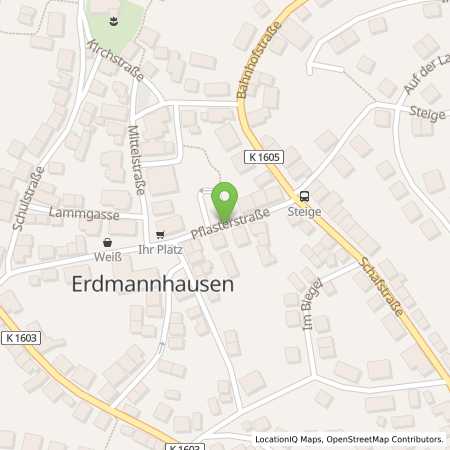 Standortübersicht der Strom (Elektro) Tankstelle: Gemeinde Erdmannhausen Gebietskörperschaft in 71729, Erdmannhausen