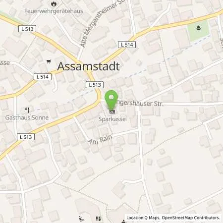 Standortübersicht der Tankstelle Stadtwerk Tauberfranken GmbH in 97959 Assamstadt