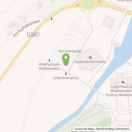 Standortübersicht der Tankstelle Überlandwerk Schäftersheim GmbH & Co. KG in 97990 Weikersheim