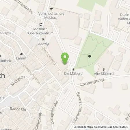 Standortübersicht der Tankstelle Stadtwerke Mosbach GmbH in 74821 Mosbach