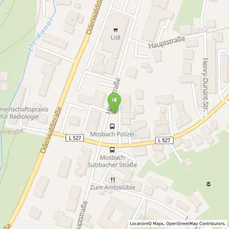 Standortübersicht der Tankstelle Stadtwerke Mosbach GmbH in 74821 Mosbach