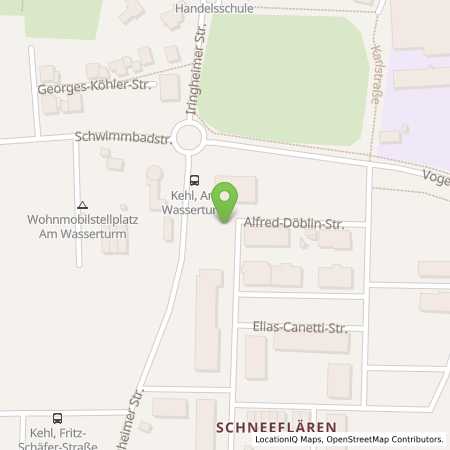 Standortübersicht der Strom (Elektro) Tankstelle: E-Werk Mittelbaden AG & Co. KG in 77694, Kehl