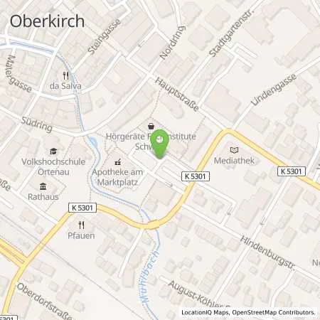 Standortübersicht der Tankstelle Stadtwerke Oberkirch GmbH in 77704 Oberkirch