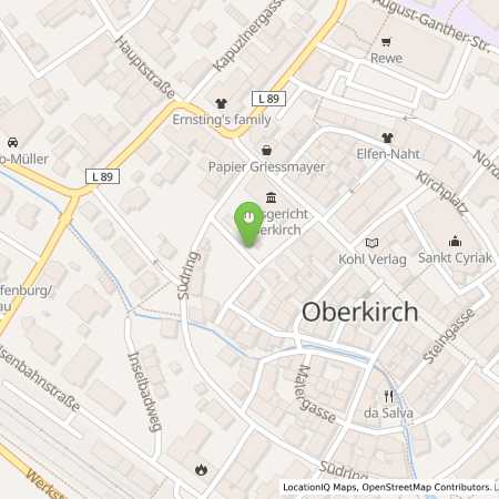Standortübersicht der Strom (Elektro) Tankstelle: Stadtwerke Oberkirch GmbH in 77704, Oberkirch