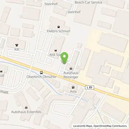 Standortübersicht der Tankstelle Autohaus Reininger GmbH in 77704 Oberkirch