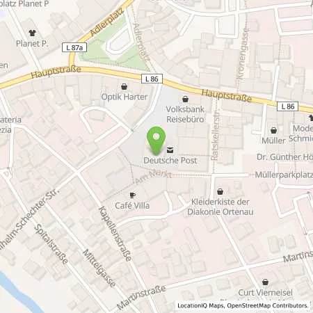 Standortübersicht der Tankstelle E-Werk Mittelbaden AG & Co. KG in 77855 Achern