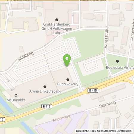 Standortübersicht der Strom (Elektro) Tankstelle: E-Werk Mittelbaden AG & Co. KG in 77933, Lahr