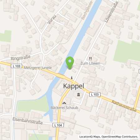 Standortübersicht der Strom (Elektro) Tankstelle: Gemeinde Kappel-Grafenhausen in 77966, Kappel-Grafenhausen