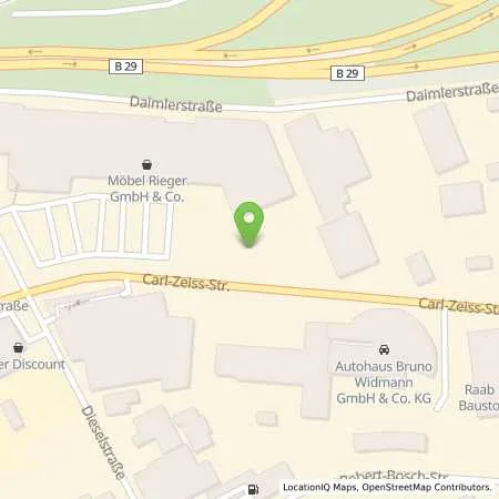 Standortübersicht der Tankstelle Autohaus Bruno Widmann GmbH & Co. KG in 73431 Aalen