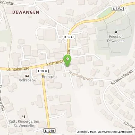 Standortübersicht der Tankstelle Stadtwerke Aalen GmbH in 73434 Aalen Dewangen