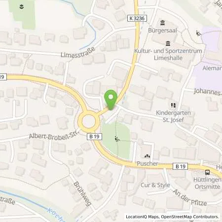 Standortübersicht der Tankstelle EnBW ODR AG in 73460 Hüttlingen