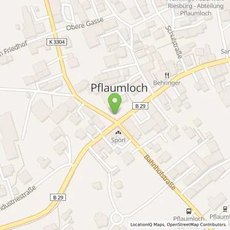 Standortübersicht der Tankstelle EnBW ODR AG in 73469 Riesbürg (Pflaumloch)