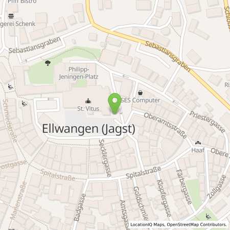 Standortübersicht der Strom (Elektro) Tankstelle: EnBW ODR AG in 73479, Ellwangen