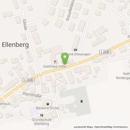 Standortübersicht der Strom (Elektro) Tankstelle: EnBW ODR AG in 73488, Ellenberg