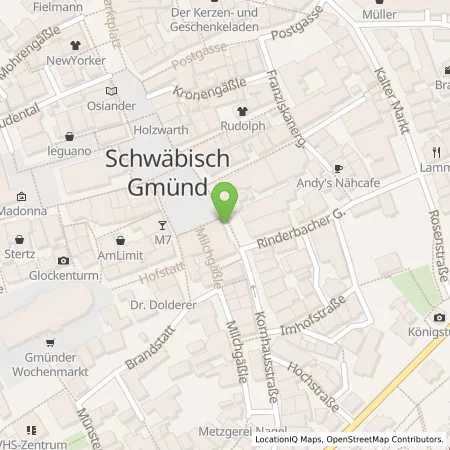 Standortübersicht der Tankstelle Stadtwerke Schwäbisch Gmünd GmbH in 73525 Schwäbisch Gmünd