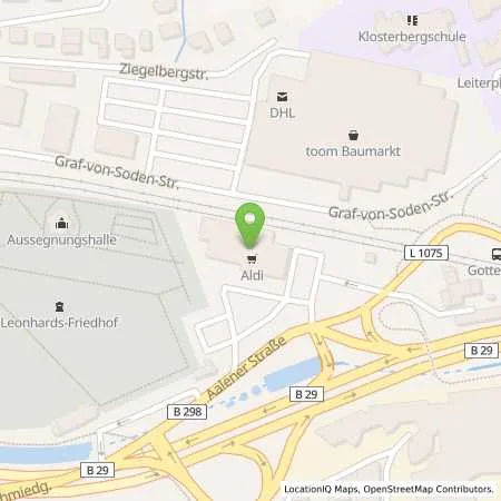 Standortübersicht der Tankstelle ALDI SÜD in 73529 Schwäbisch Gmünd