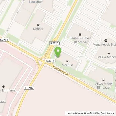 Standortübersicht der Tankstelle ALDI SÜD in 76437 Rastatt