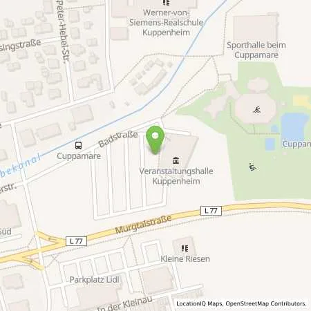 Standortübersicht der Tankstelle deer GmbH in 76456 Kuppenheim