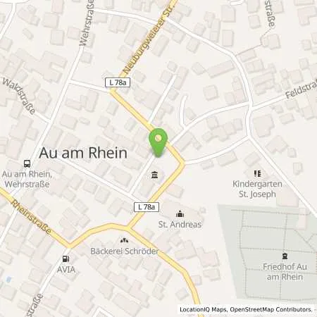 Standortübersicht der Tankstelle Stadtwerke Ettlingen GmbH in 76474 Au am Rhein