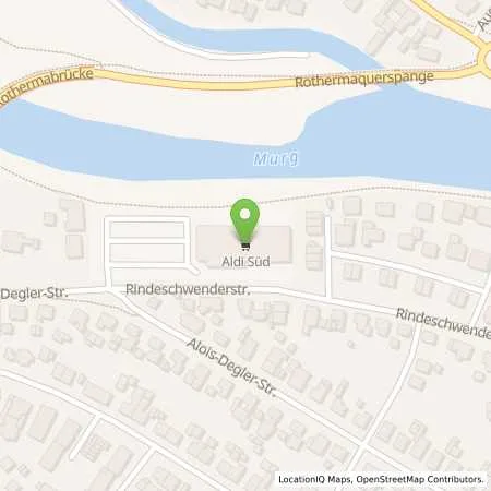 Standortübersicht der Tankstelle ALDI SÜD in 76571 Gaggenau