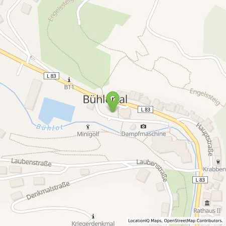 Standortübersicht der Tankstelle EnBW mobility+ AG und Co.KG in 77830 Bühlertal