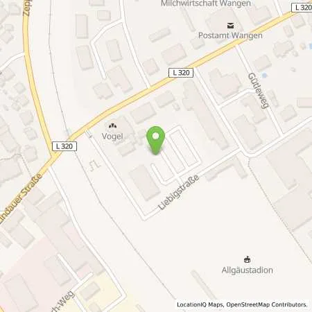 Standortübersicht der Tankstelle EnBW mobility+ AG und Co.KG in 88239 Wangen