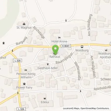 Standortübersicht der Tankstelle EnBW mobility+ AG und Co.KG in 88289 Waldburg