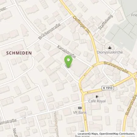 Standortübersicht der Tankstelle deer GmbH in 70736 Fellbach