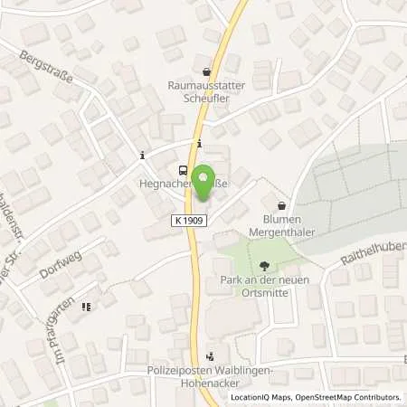 Standortübersicht der Tankstelle Stadtwerke Waiblingen GmbH in 71336 Waiblingen