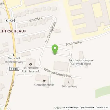 Standortübersicht der Tankstelle Stadtwerke Waiblingen GmbH in 71336 Waiblingen