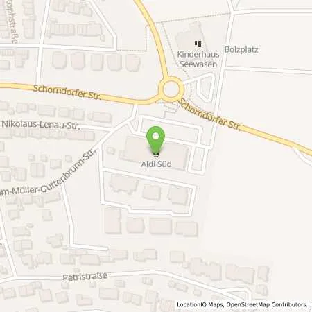 Standortübersicht der Tankstelle ALDI SÜD in 71364 Winnenden