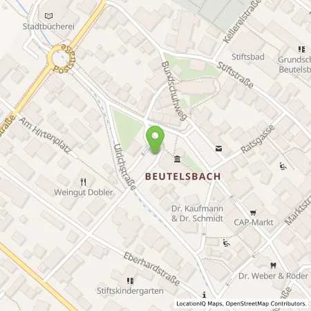 Standortübersicht der Tankstelle Stadtwerke Weinstadt (Eigenbetrieb) in 71384 Weinstadt