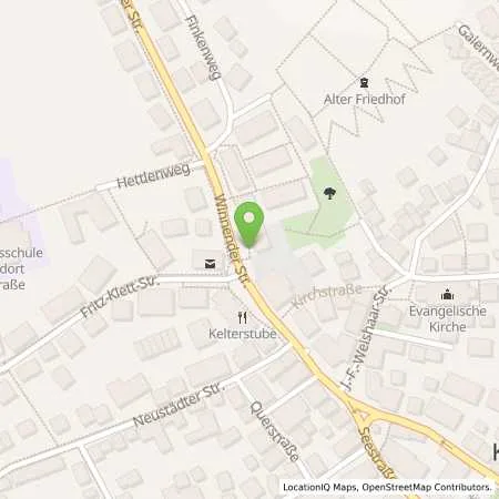 Standortübersicht der Tankstelle innogy eMobility Solutions GmbH in 71404 Korb