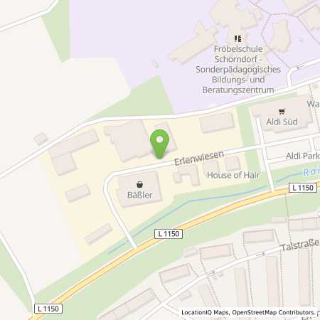 Standortübersicht der Strom (Elektro) Tankstelle: ALDI SÜD in 73614, Schorndorf