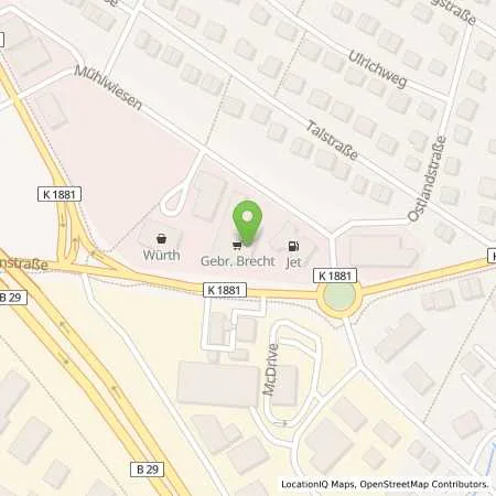 Standortübersicht der Tankstelle EnBW mobility+ AG und Co.KG in 73660 Urbach