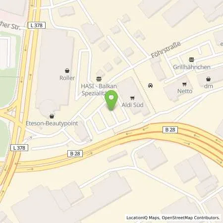 Standortübersicht der Tankstelle ALDI SÜD in 72760 Reutlingen