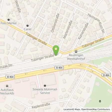 Standortübersicht der Tankstelle FairEnergie GmbH in 72762 Reutlingen