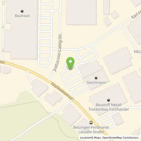 Standortübersicht der Tankstelle ALDI SÜD in 72770 Reutlingen (Betzingen)