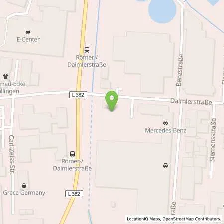 Standortübersicht der Tankstelle Mercedes- Benz AG - Niederlassung Reutlingen / Tübingen in 72793 Pfullingen