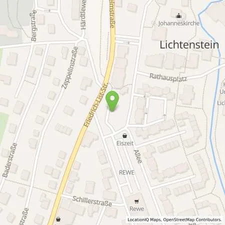 Standortübersicht der Tankstelle EnBW mobility+ AG und Co.KG in 72805 Lichtenstein