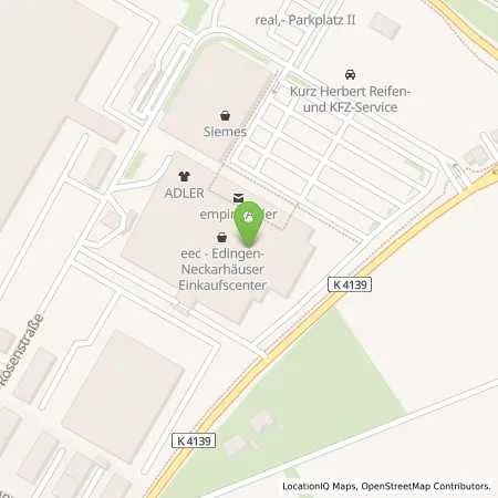 Standortübersicht der Tankstelle Allego GmbH in 68535 Edingen (Neckarh.)