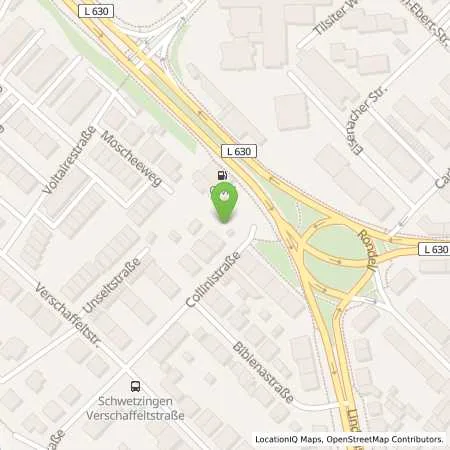 Standortübersicht der Tankstelle EnBW mobility+ AG und Co.KG in 68723 Schwetzingen