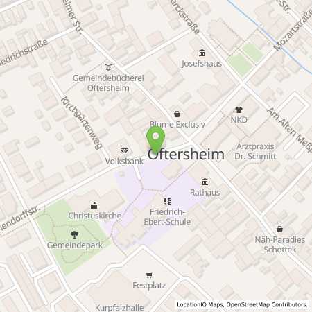 Standortübersicht der Strom (Elektro) Tankstelle: EnBW mobility+ AG und Co.KG in 68723, Oftersheim