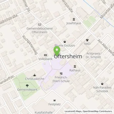 Standortübersicht der Tankstelle EnBW mobility+ AG und Co.KG in 68723 Oftersheim