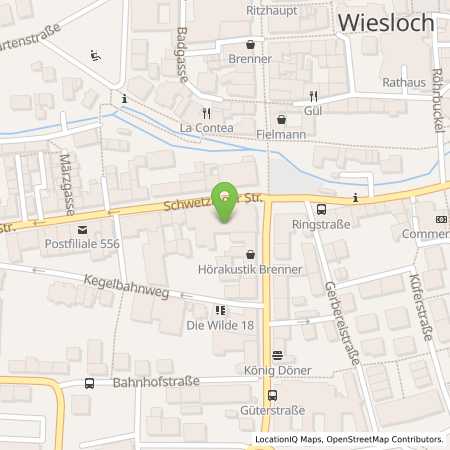 Standortübersicht der Strom (Elektro) Tankstelle: Sparkasse Heidelberg in 69168, Wiesloch