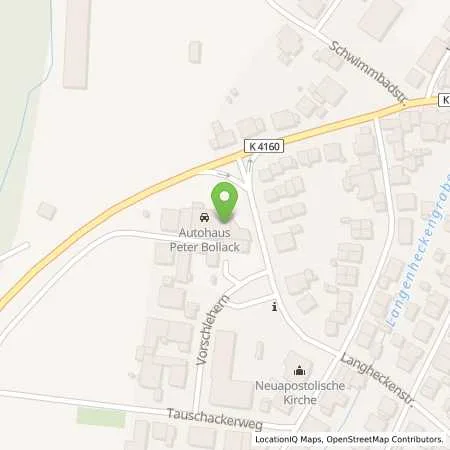 Standortübersicht der Tankstelle Süwag Energie AG in 69245 Bammental