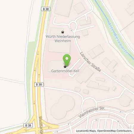 Standortübersicht der Tankstelle Cloppenburg GmbH in 69469 Weinheim