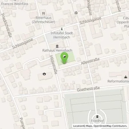 Standortübersicht der Tankstelle Stadtwerke Weinheim GmbH in 69502 Hemsbach