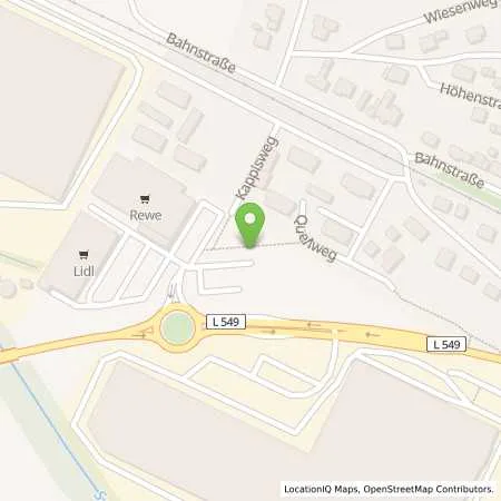 Standortübersicht der Tankstelle Pfalzwerke AG in 74915 Waibstadt